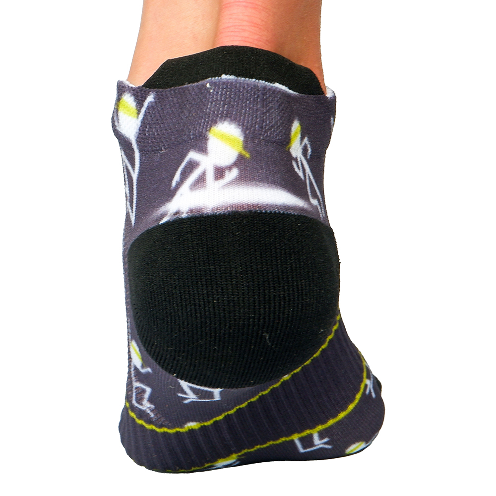 black fun design sports sock
