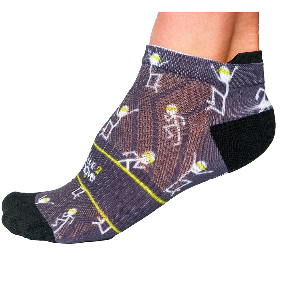 black fun design sports sock