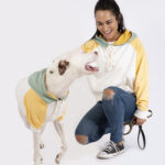 white and yellow adult fleece hoodie