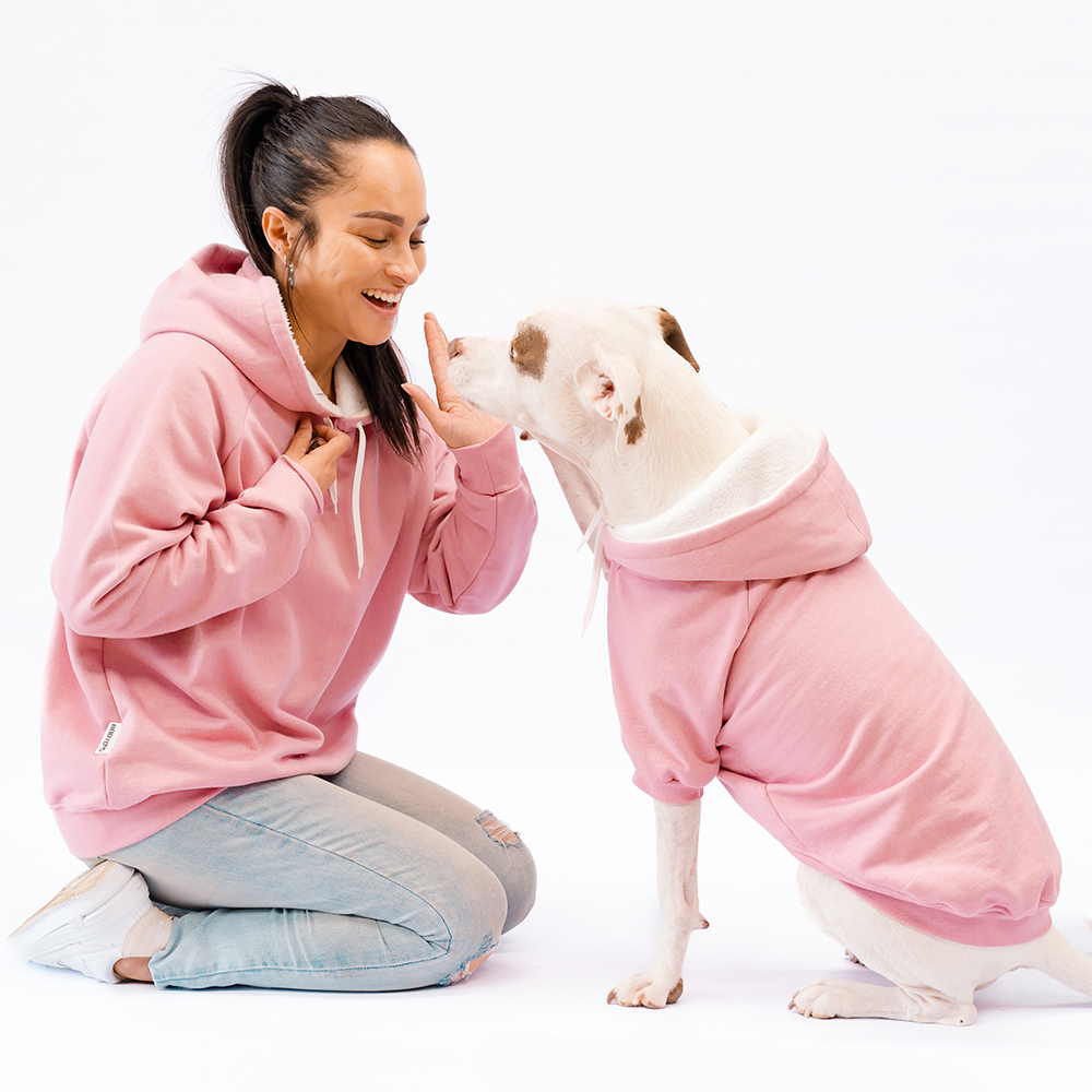 matching pink rose adult hoodie