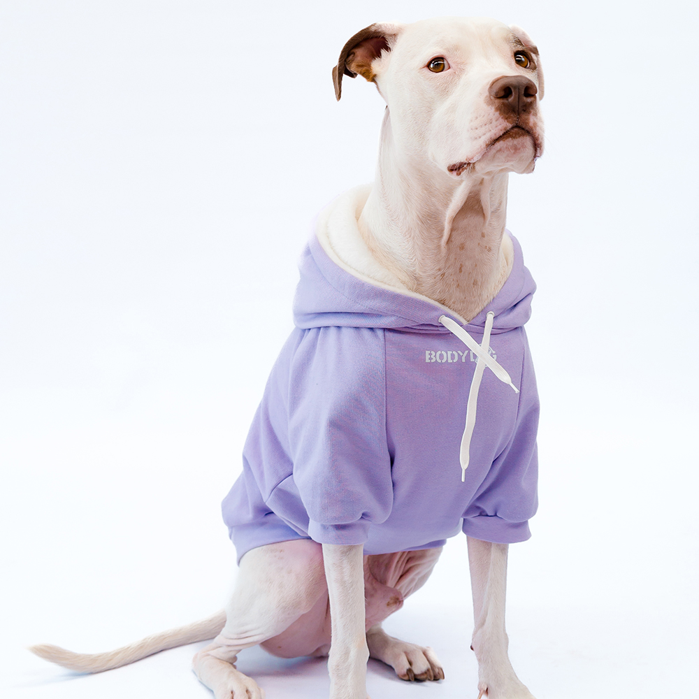 lilac fleece dog jacket