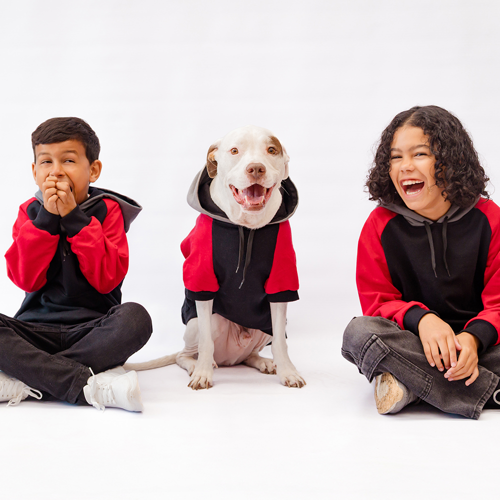 black and red fleece hoodie