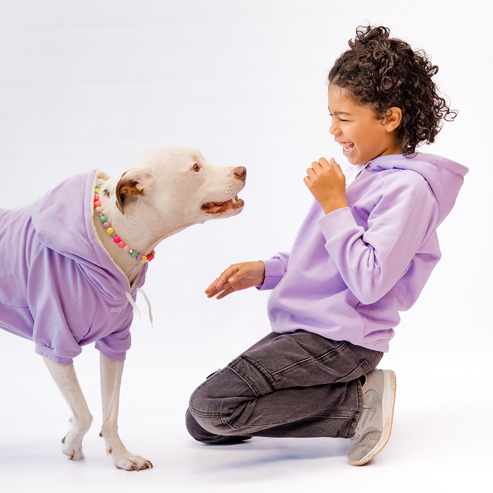 matching purple kids hoodie