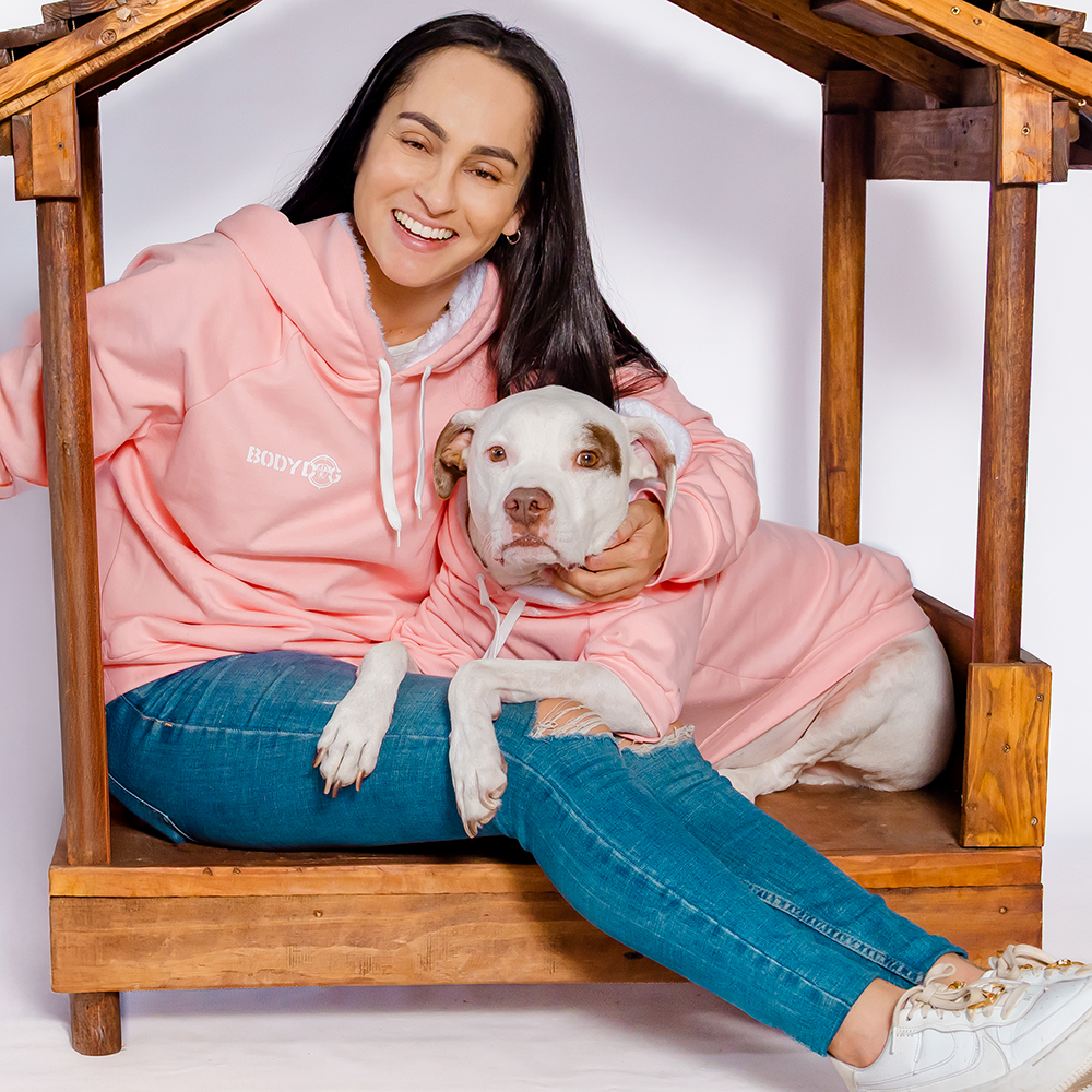 matching adult peach hoodie