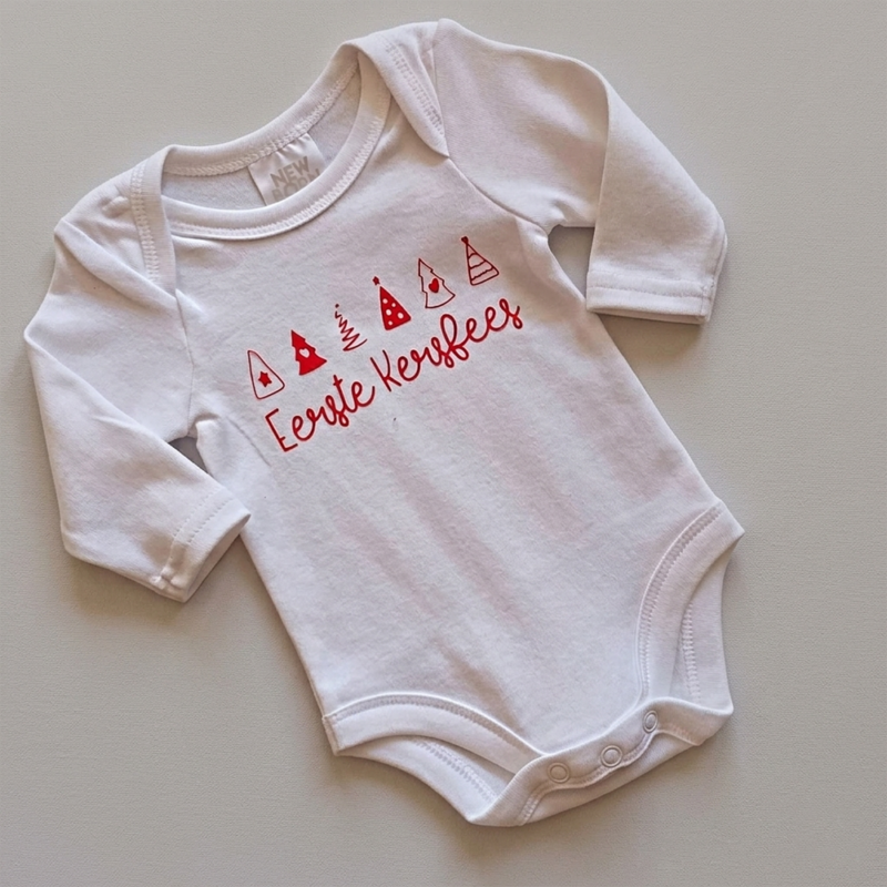 eerste kersfees baby grow onsie