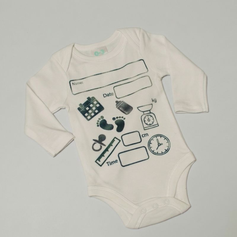 baby birth announcement baby grow onesie
