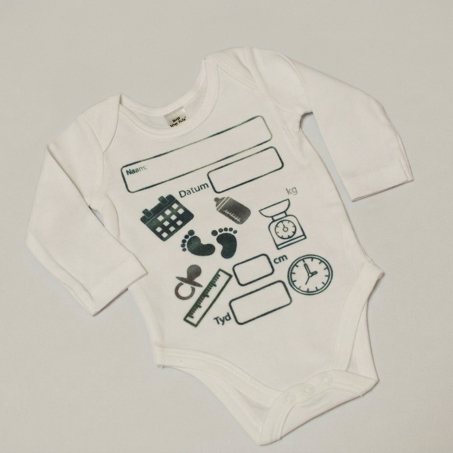 Birth announcement baby grow afrikaans