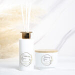Flickering grace reed diffuser and candle gift set
