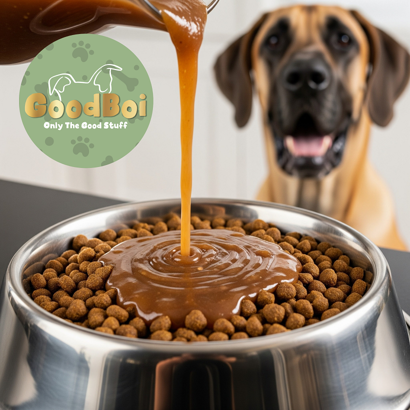 Natural ingredient meal enhancer dog gravy