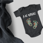 African themed printed baby grow