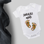 African themed printed baby grow