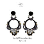 black plexiglass handmade earrings
