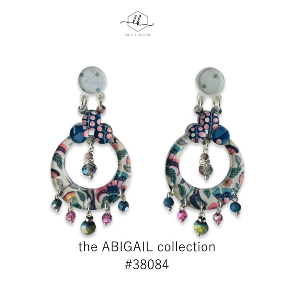 colourful plexiglass handmade earrings