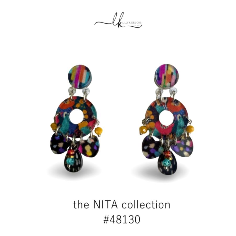colourful plexiglass handmade earrings