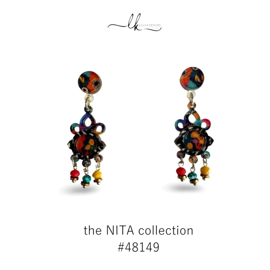 colourful plexiglass handmade earrings