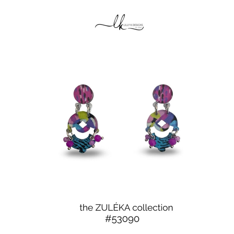 colourful plexiglass handmade earrings