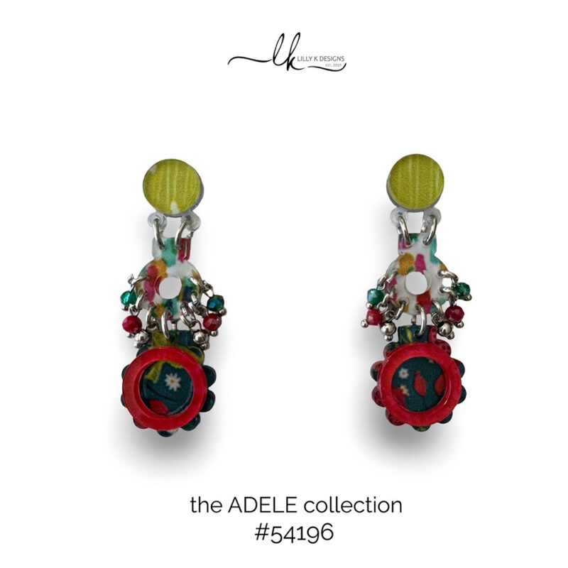 colourful plexiglass handmade earrings
