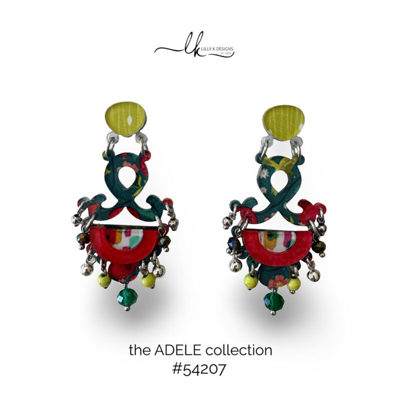 colourful plexiglass handmade earrings