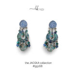 blue plexiglass handmade earrings