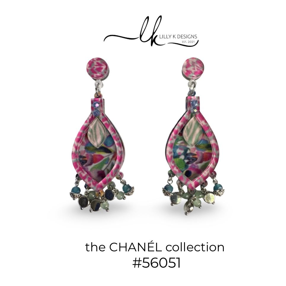 colourful plexiglass handmade earrings