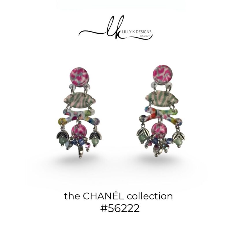 colourful plexiglass handmade earrings