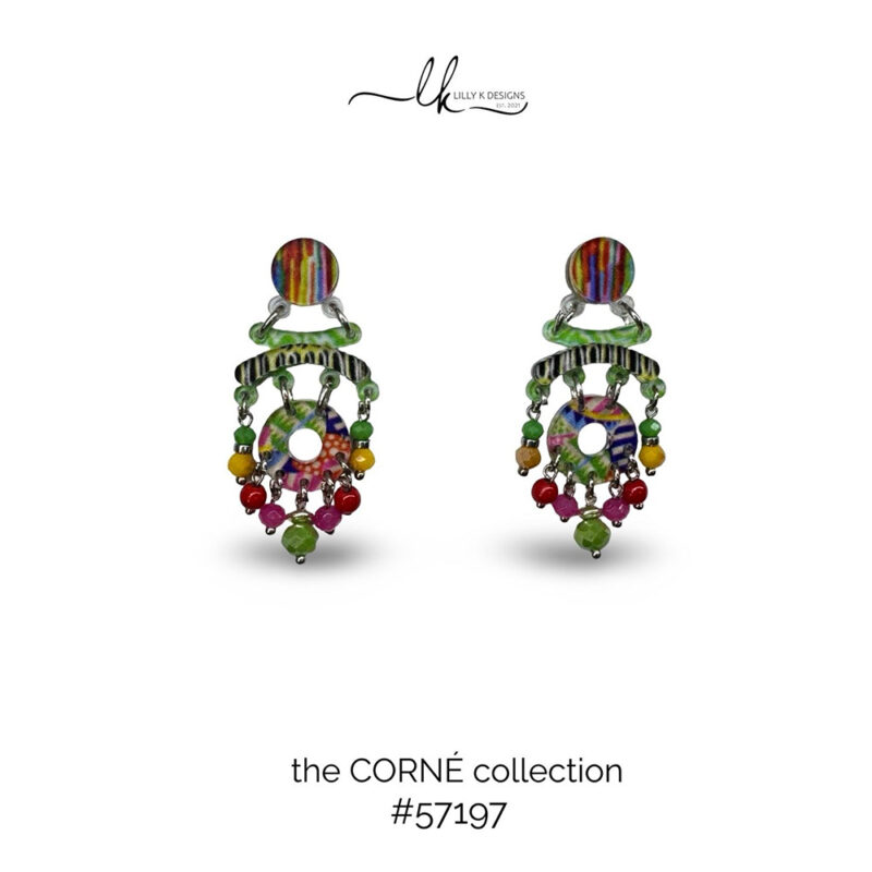 colourful plexiglass handmade earrings