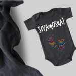 African themed printed baby grow
