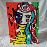 hand painted greeting card