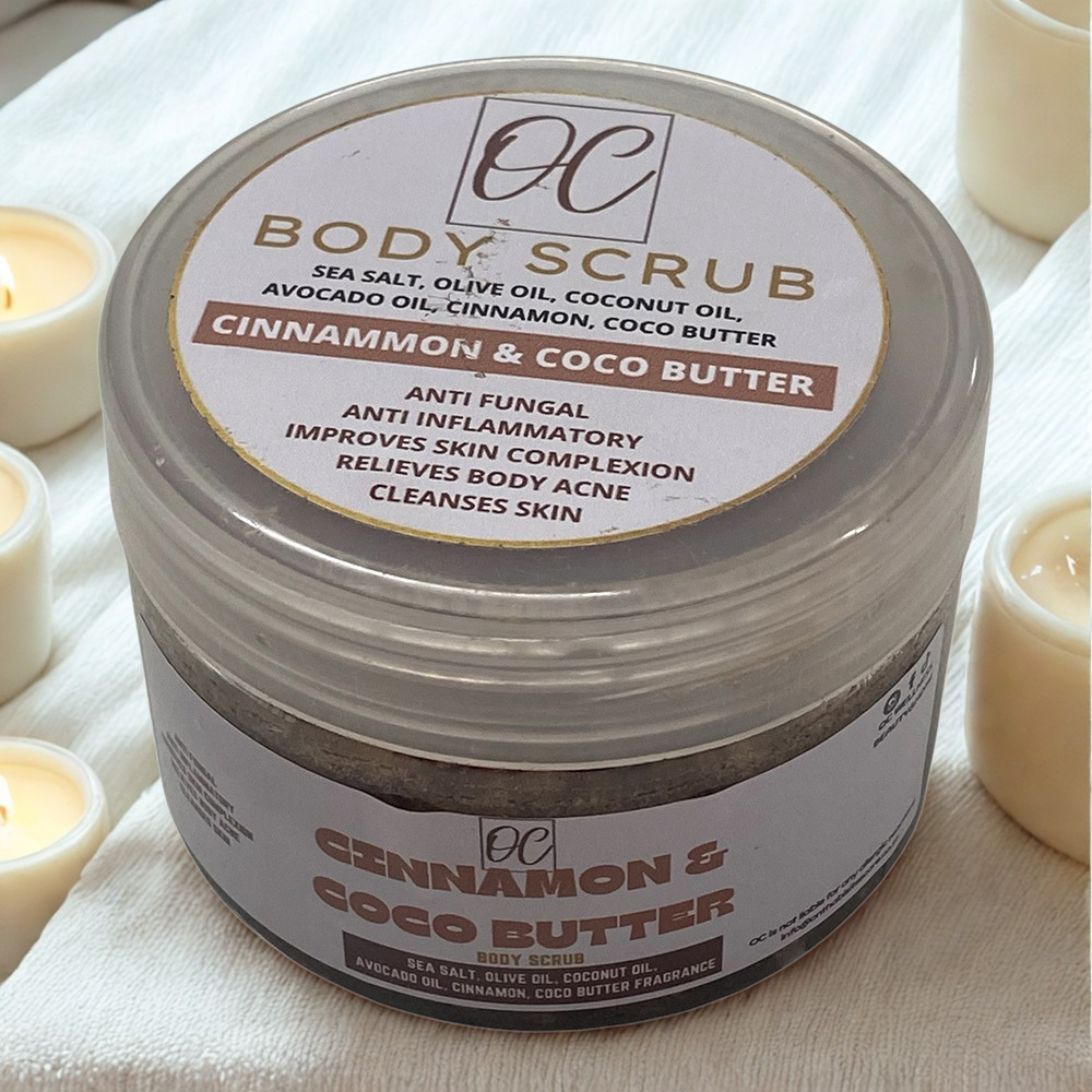 OC Wellness Cinnamon & Coco Butter Face and Body Scrub
