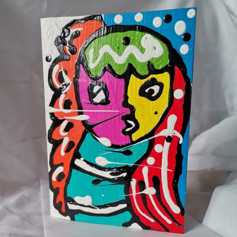 Hand painted greeting card