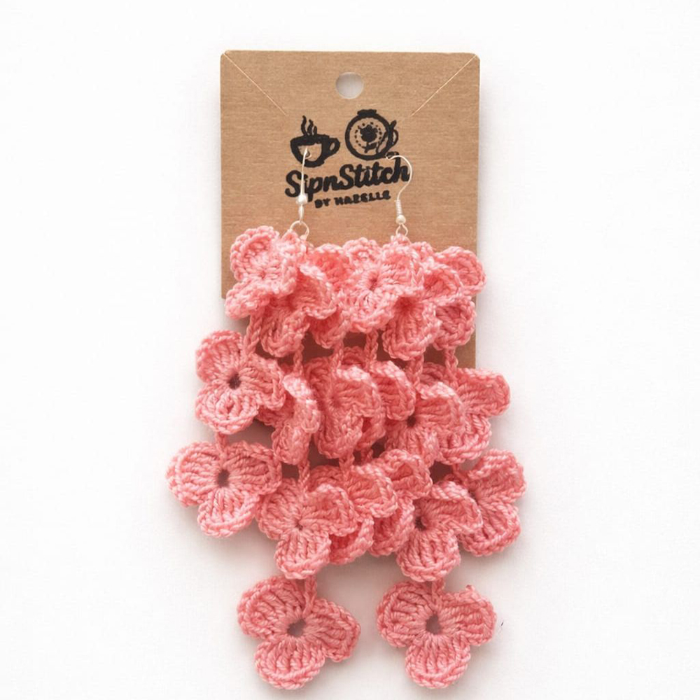 Flowing Flower Earrings - Image 2