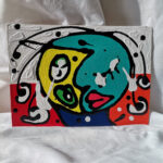 hand painted post card
