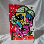 colourful hand painted greeting card