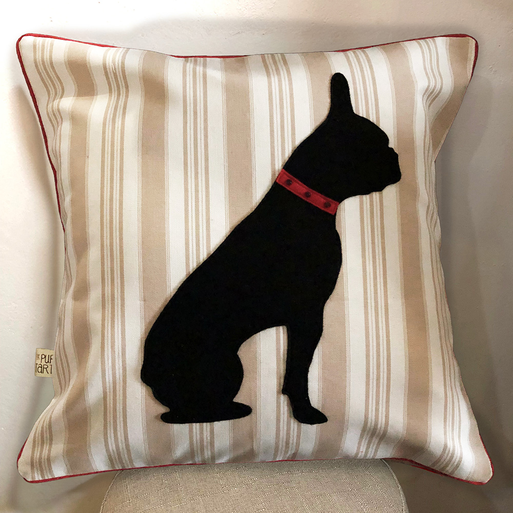 boston terrier scatter cushion