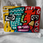 colorful hand painted post card
