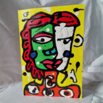 colorful hand painted greeting card