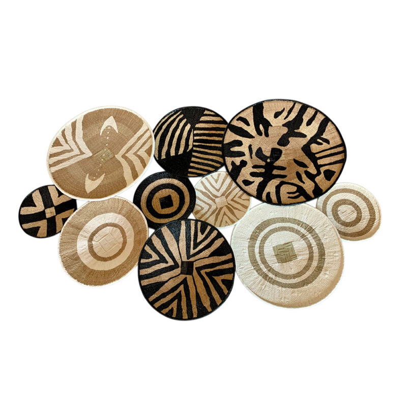 Tonga Wall Basket Painted Set 10pcs