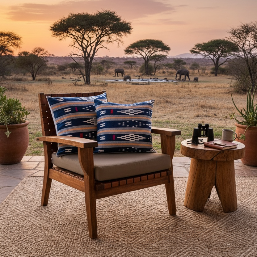 African Baule Mudcloth Pillow Cover - Image 3
