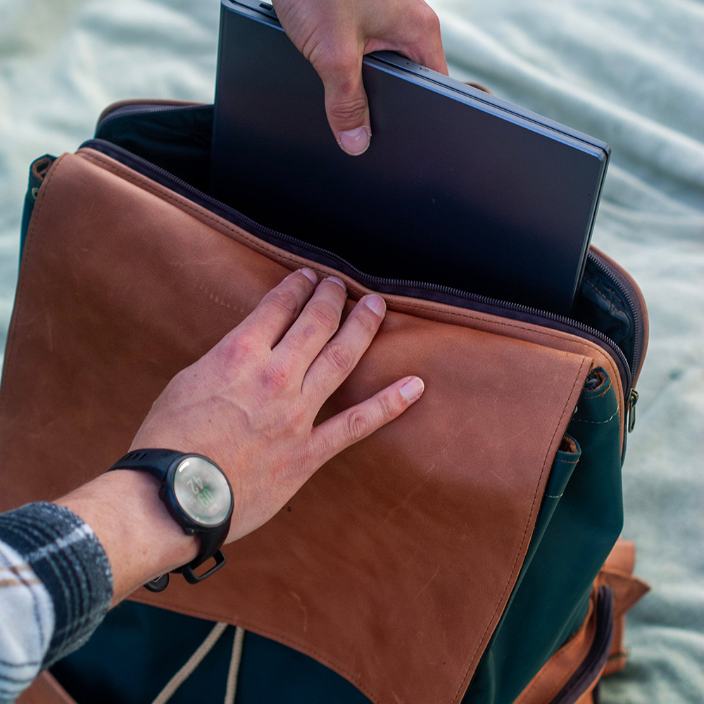 Leather Laptop Backpack - Image 4