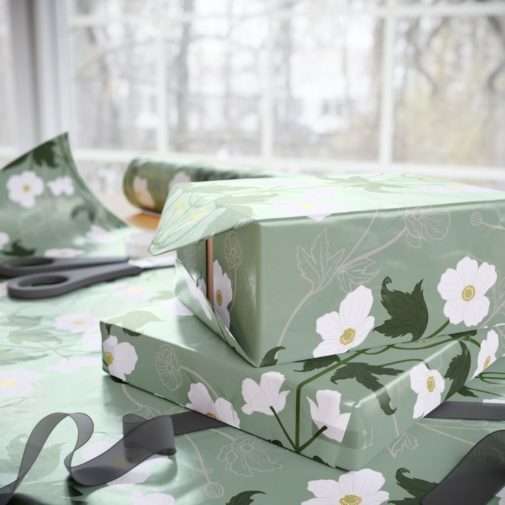 Vintage Anemone Gift Wrap - Image 3